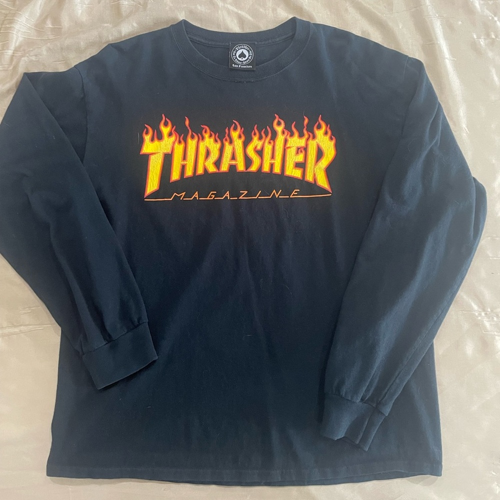 Thrasher long sleeve logo shirt size small